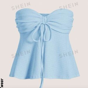 SHEIN Blue Tube Top